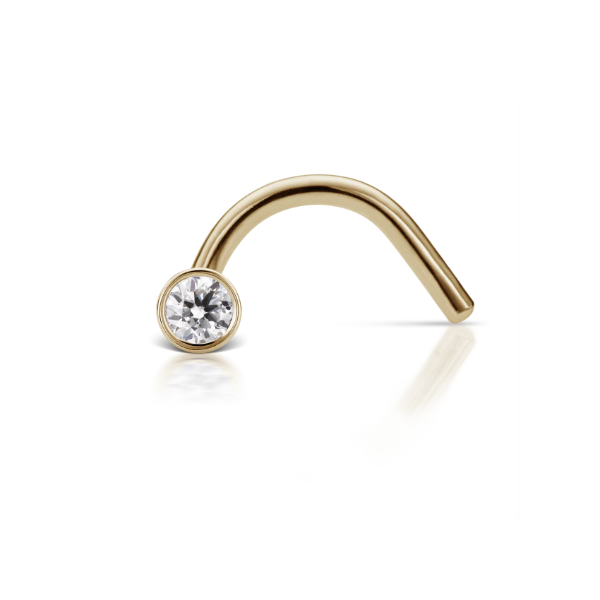 0.85mm Diamond Plain Bezel Nostril Screw - Image 6