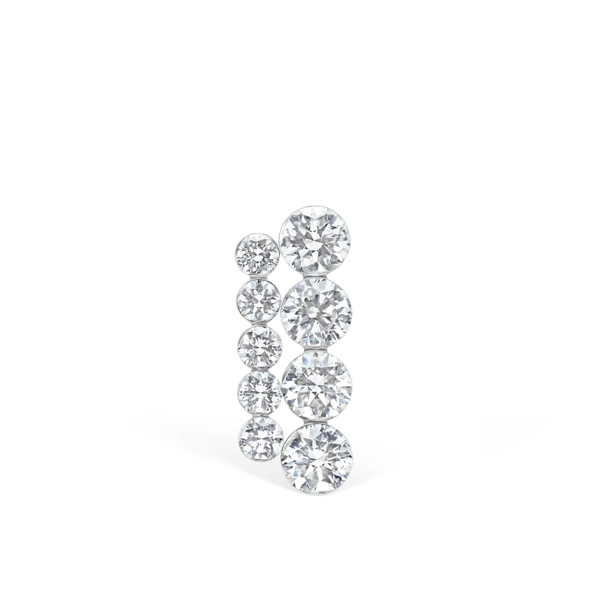 Invisible Set Diamond Apsara Bar Stud Earring - Image 12
