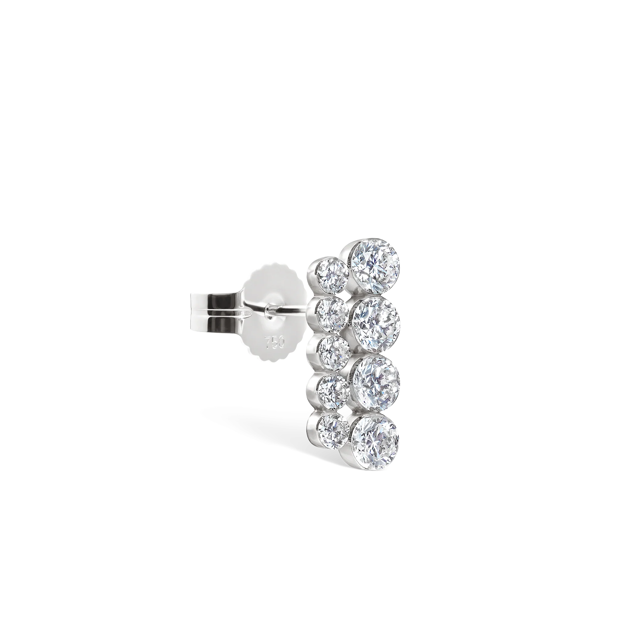 Invisible Set Diamond Apsara Bar Stud Earring - Image 18