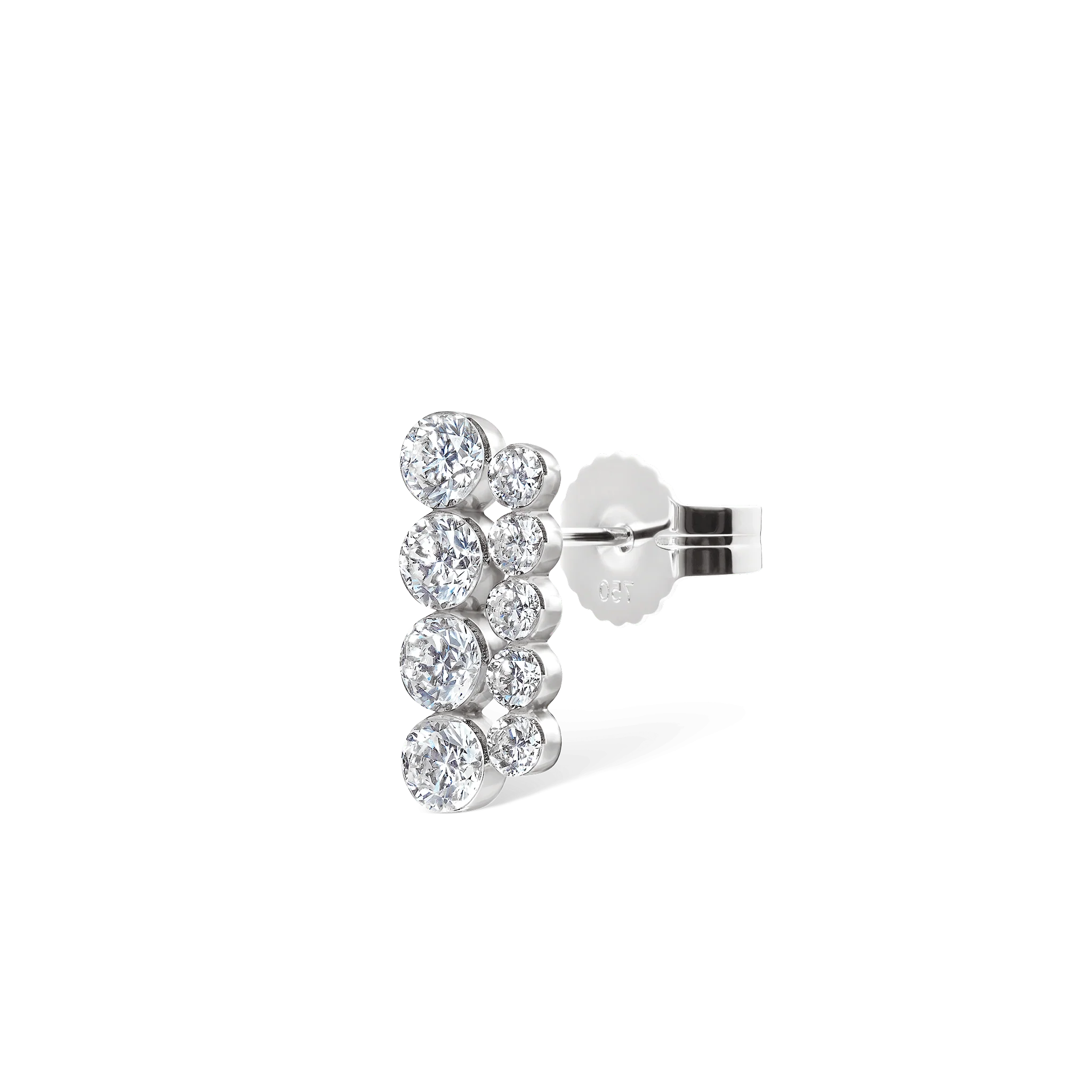 Invisible Set Diamond Apsara Bar Stud Earring - Image 19