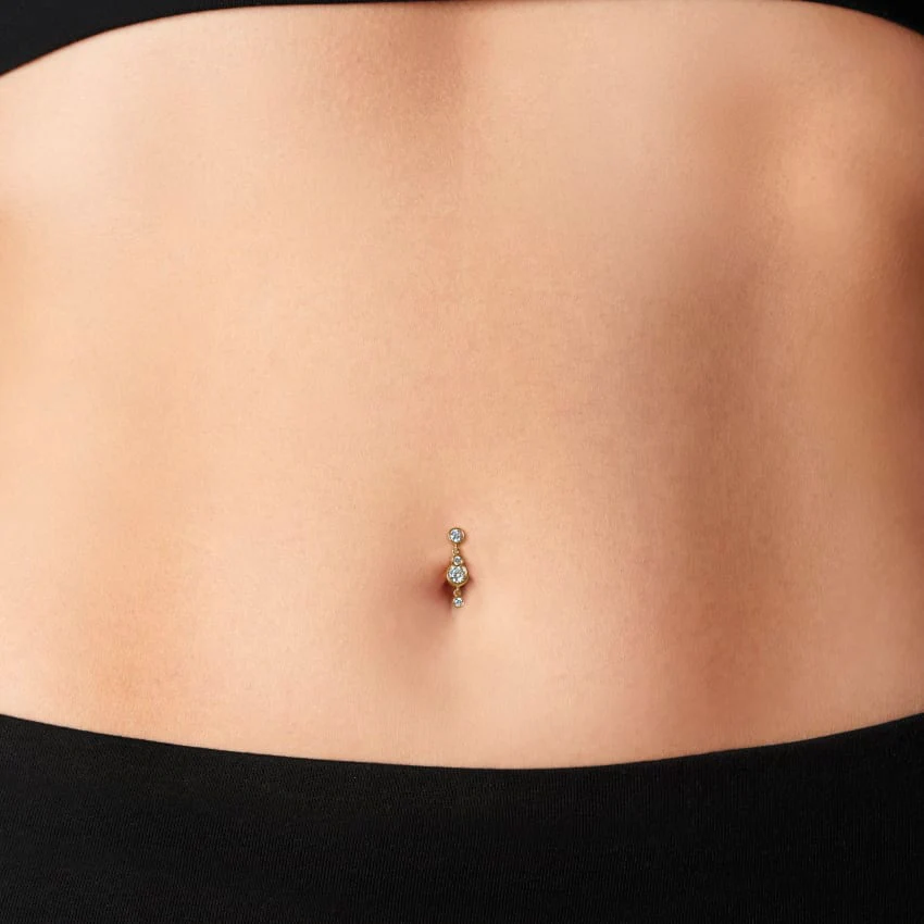 3-4 Cubic Zirconia with Double Dangle Barbell - Image 9