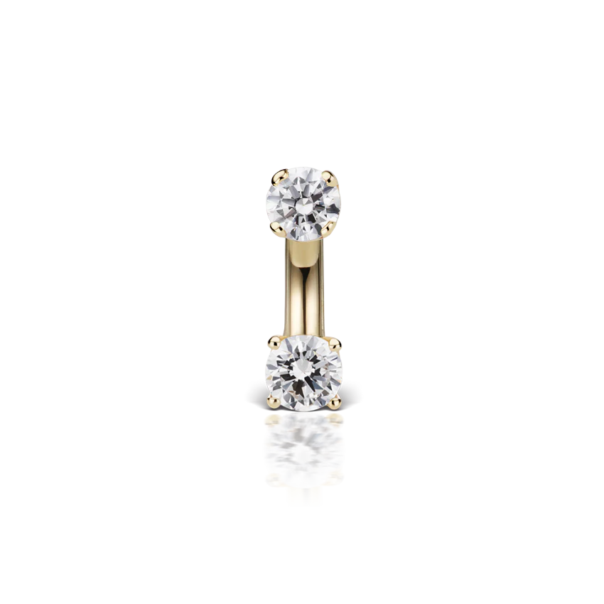 Prong Set Cubic Zirconia Rook Barbell - Image 19