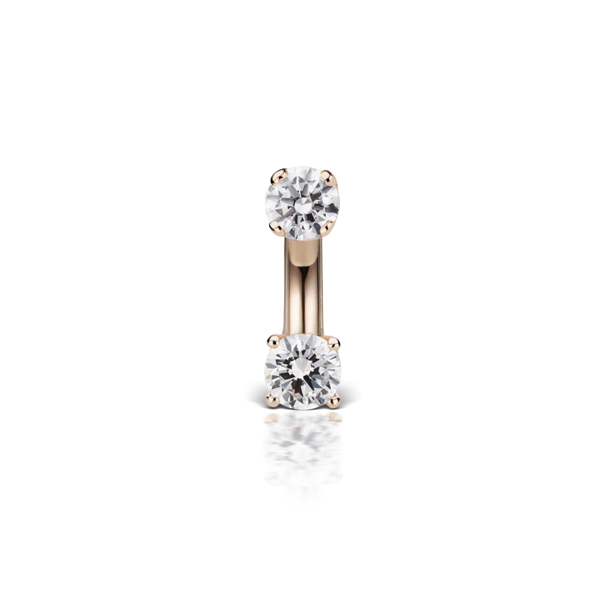 Prong Set Cubic Zirconia Rook Barbell - Image 36
