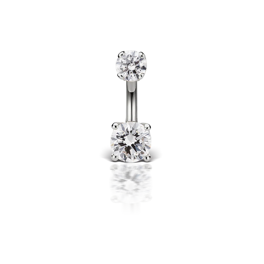 Prong Set Cubic Zirconia Rook Barbell - Image 9