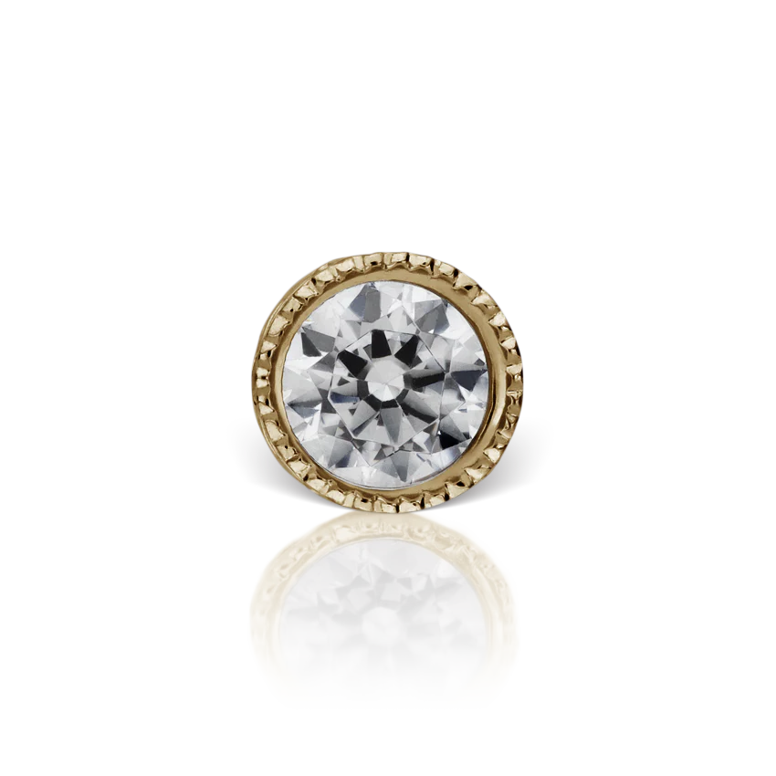 3mm Cubic Zirconia Engraved Cup Frontal - Image 2