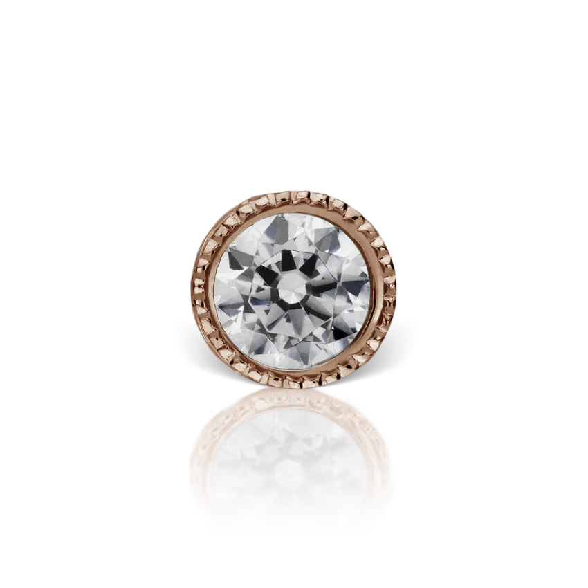 3mm Cubic Zirconia Engraved Cup Frontal - Image 4