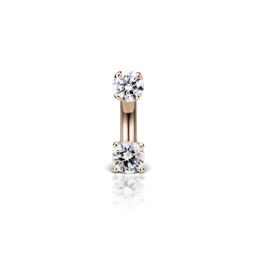 Prong Set Diamond Rook Barbell - Image 12