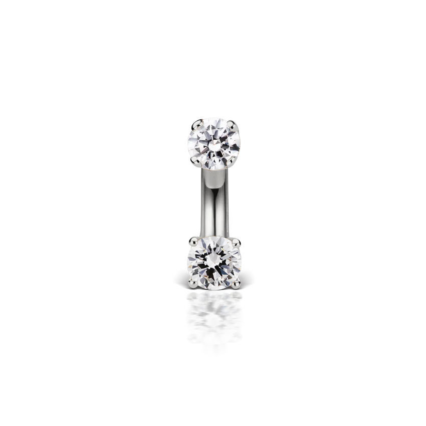 Prong Set Diamond Rook Barbell - Image 4