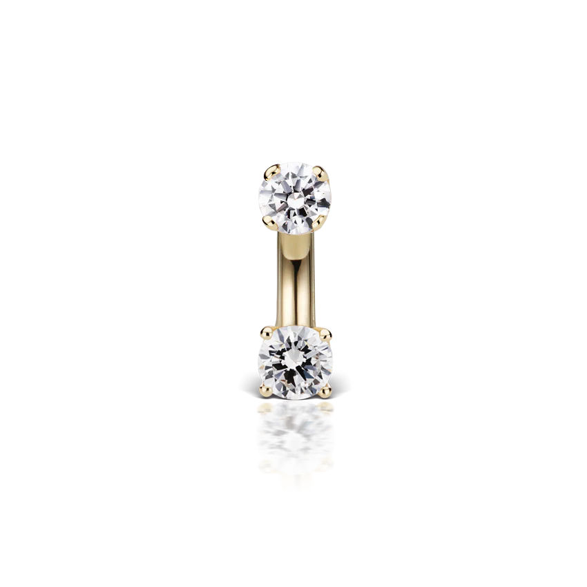 Prong Set Diamond Rook Barbell - Image 8