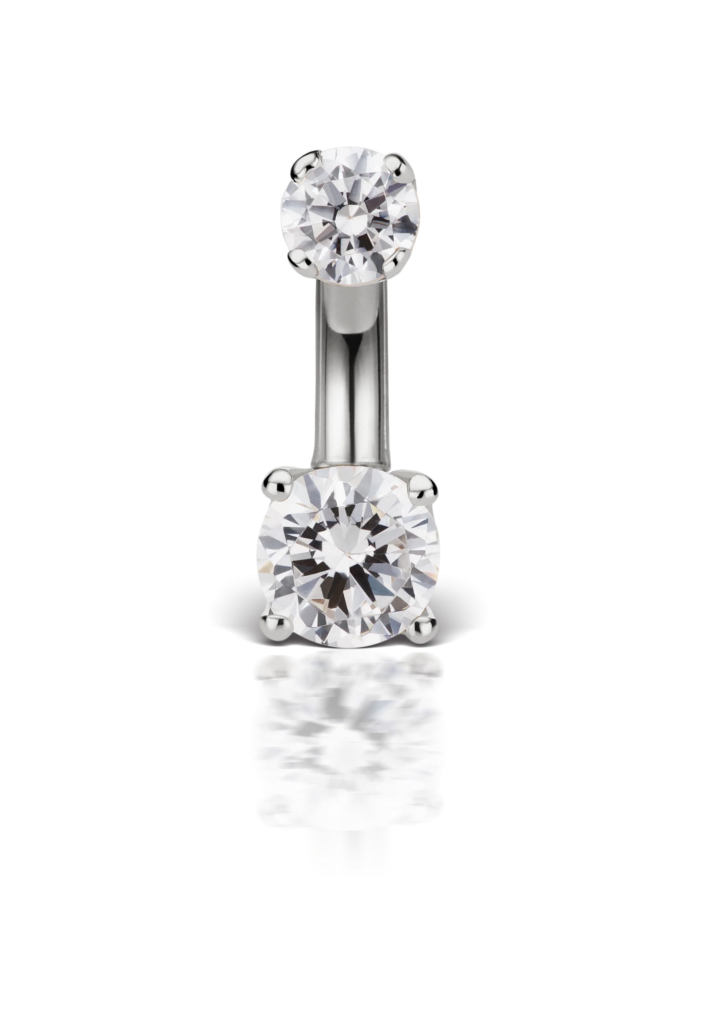 Cubic Zirconia Prong Solitaire Barbell - Image 21