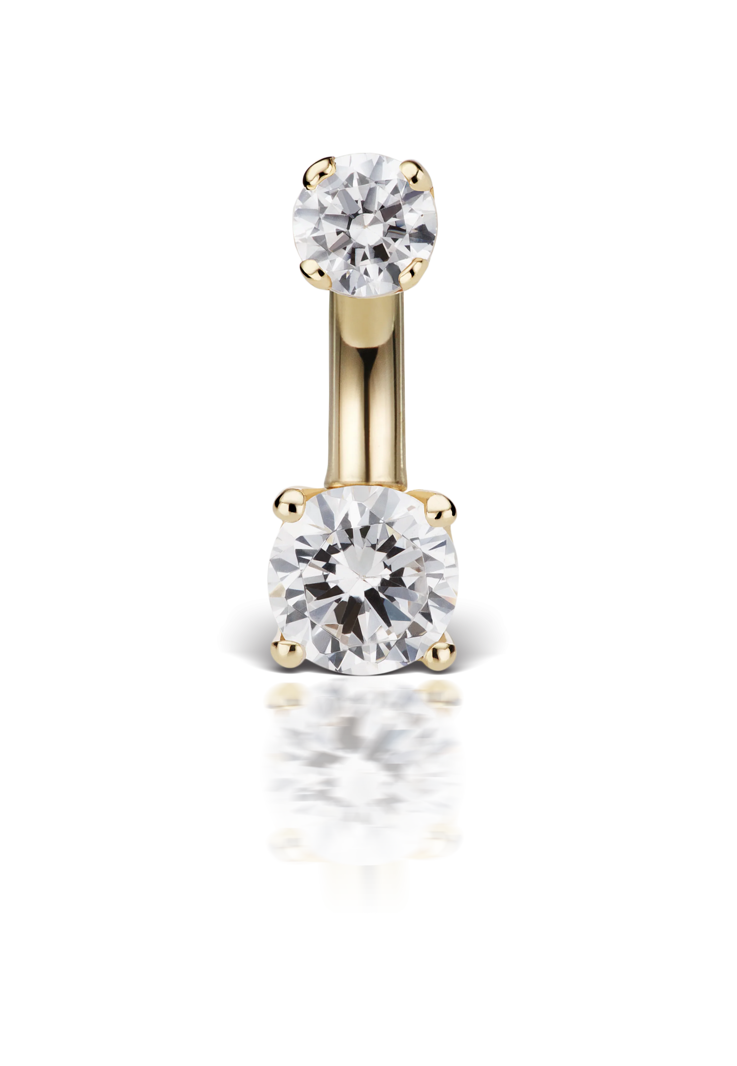 Cubic Zirconia Prong Solitaire Barbell - Image 25