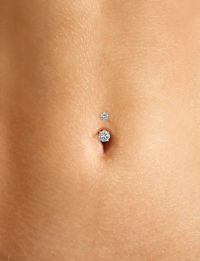 Cubic Zirconia Prong Solitaire Barbell - Image 36