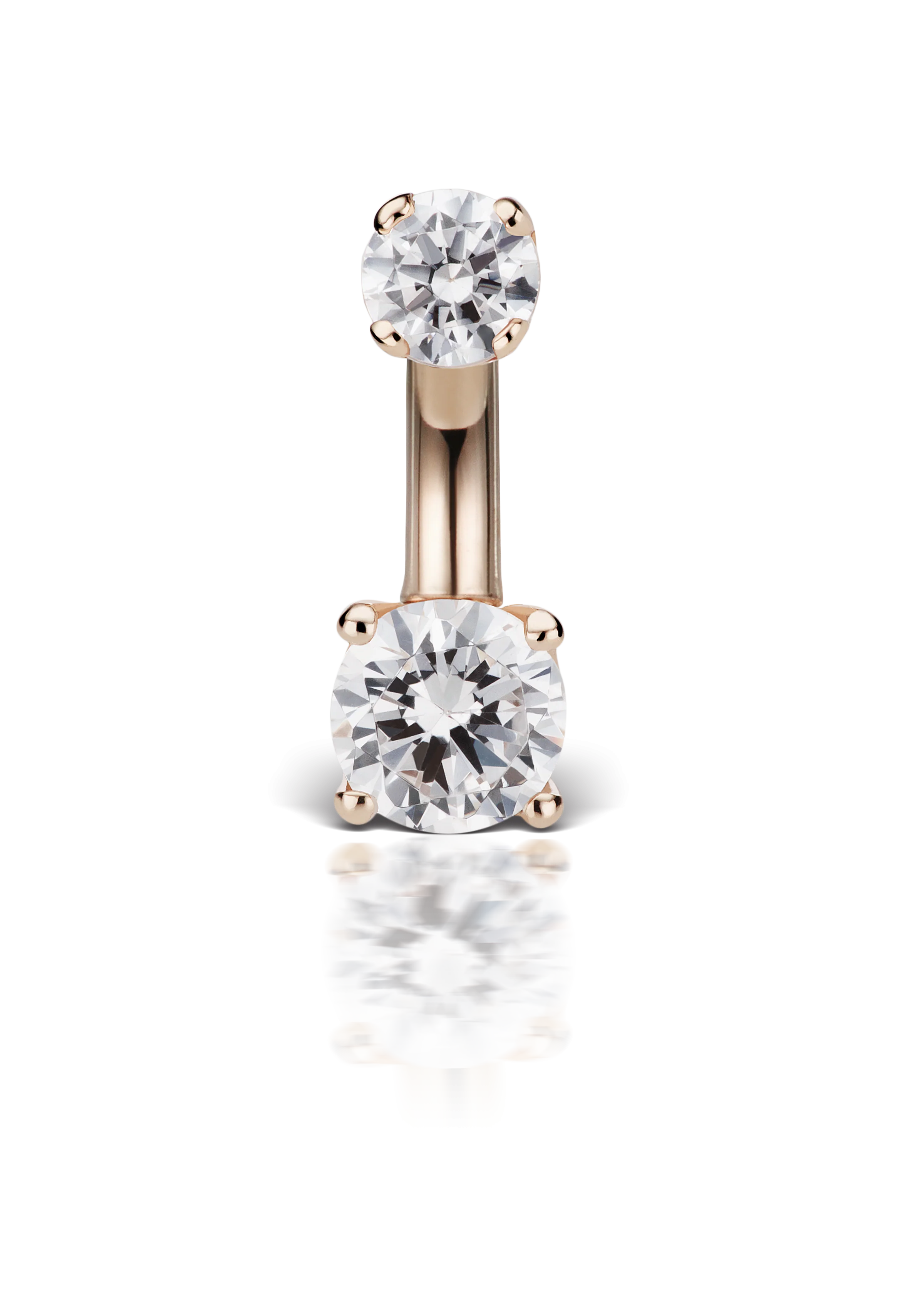 Cubic Zirconia Prong Solitaire Barbell - Image 59