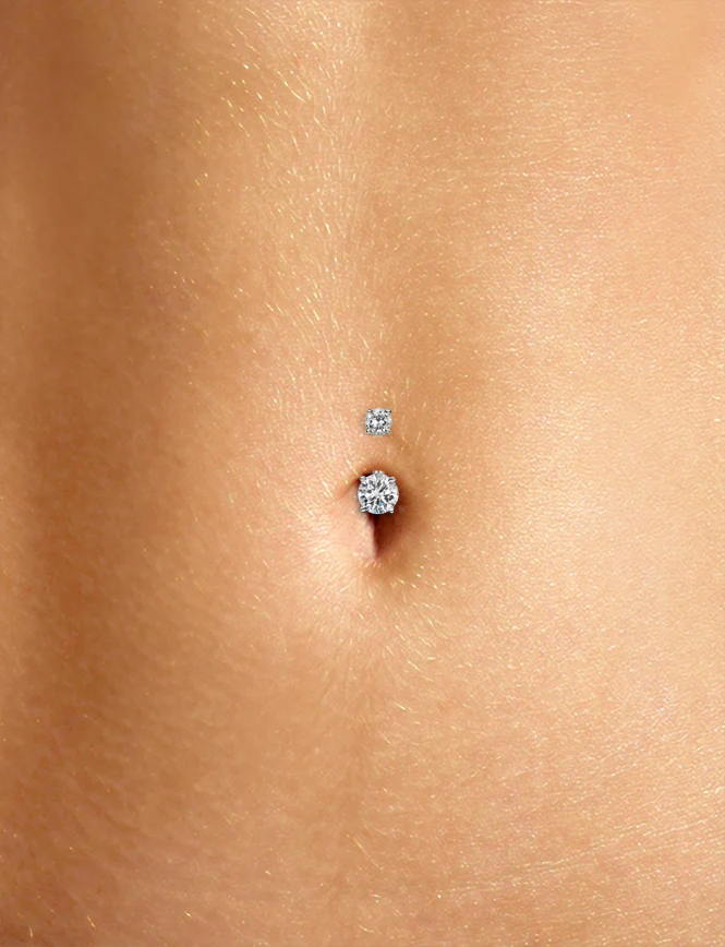 Cubic Zirconia Prong Solitaire Barbell - Image 8
