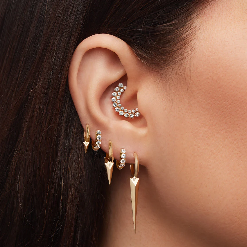 Invisible Diamond Apsara Hoop Earring - Image 37