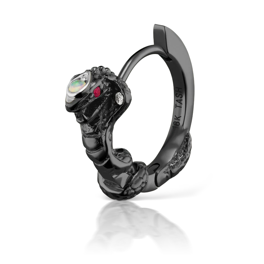 8mm Cobra Clicker with Opal Head and Ruby Eyes - Image 14
