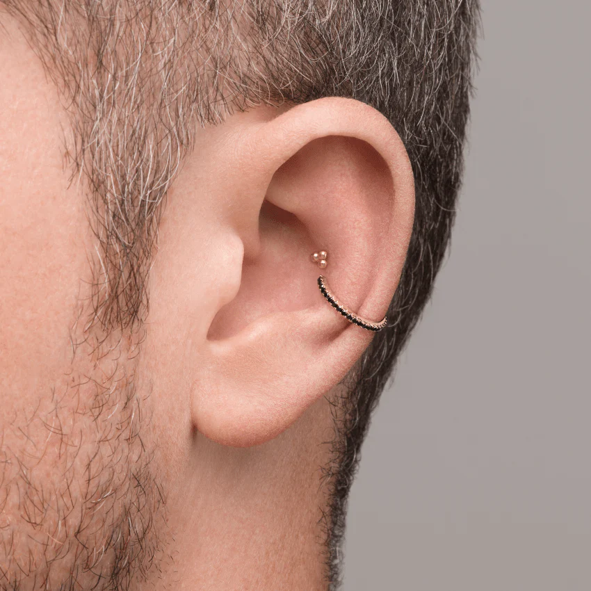 Ball Trinity Threaded Stud Earring - Image 13