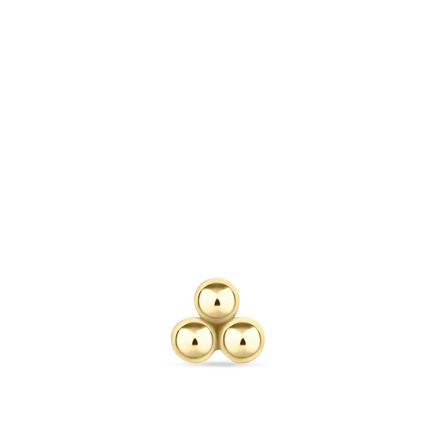 Ball Trinity Threaded Stud Earring With Titanium Backing - Image 22
