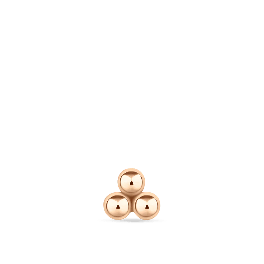 Ball Trinity Threaded Stud Earring With Titanium Backing - Image 36