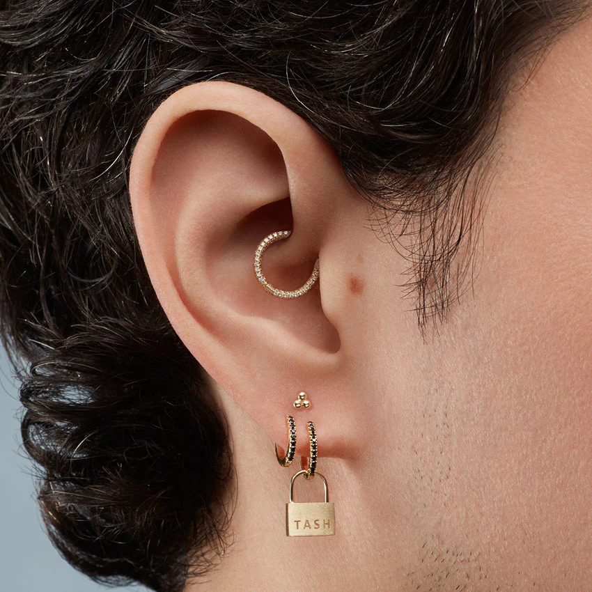Ball Trinity Threaded Stud Earring With Titanium Backing - Image 39