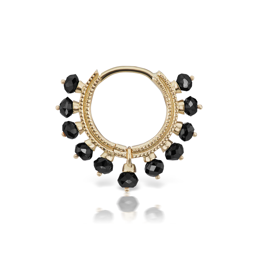 Black Diamond Coronet Hoop Earring - Image 15