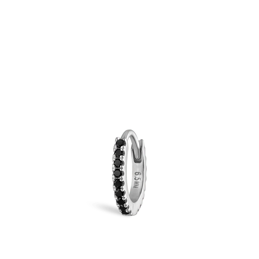 Black Diamond Eternity Hoop Earring - Image 16