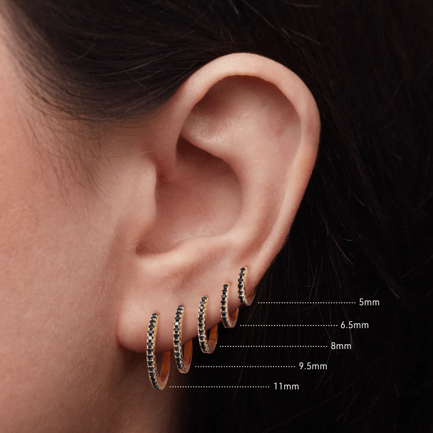 Black Diamond Eternity Hoop Earring - Image 21