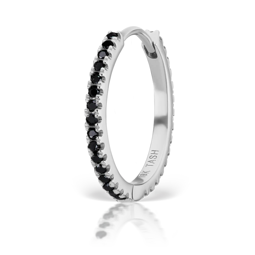 Black Diamond Eternity Hoop Earring - Image 26