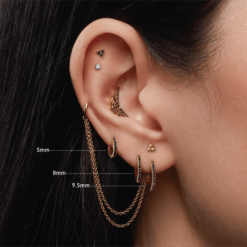 Black Diamond Eternity Hoop Earring - Image 36