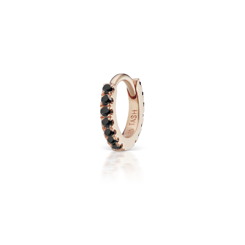 Black Diamond Eternity Hoop Earring - Image 78