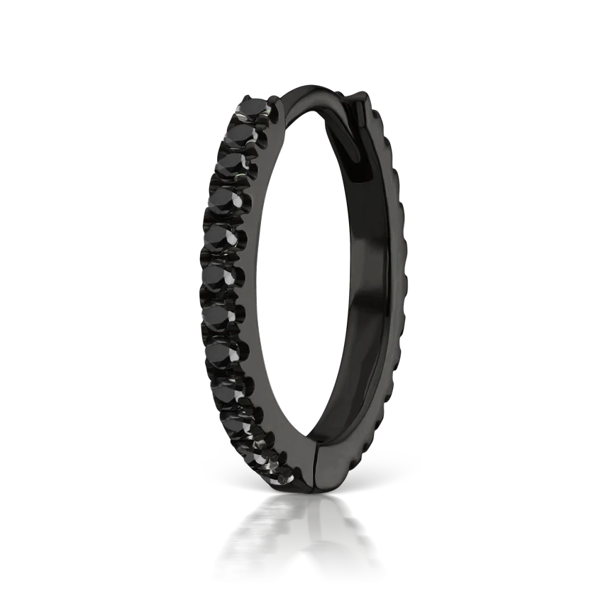 Black Diamond Eternity Hoop Earring - Image 86