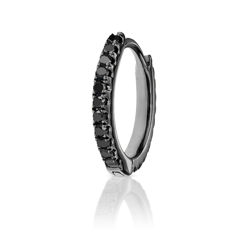 Black Diamond Eternity Hoop Earring - Image 91