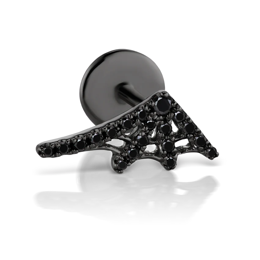 Black Diamond Web Threaded Stud Earring - Image 28