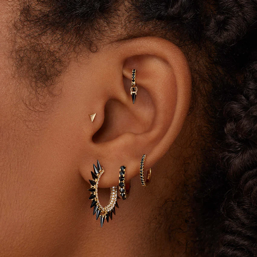 Black Moissanite Spike Charm - Image 4