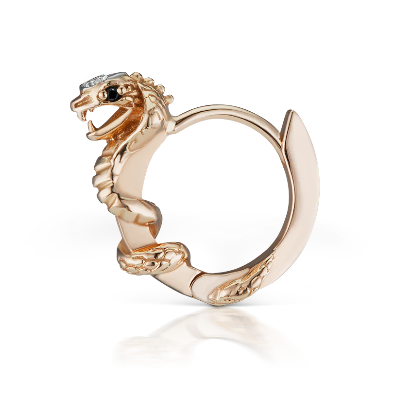 Cobra Ring with Black Diamond Eyes - Image 7