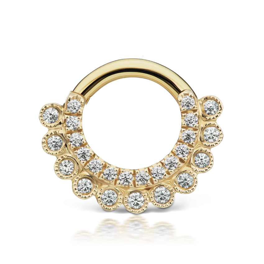 Cubic Zirconia Apsara Hoop Earring - Image 11