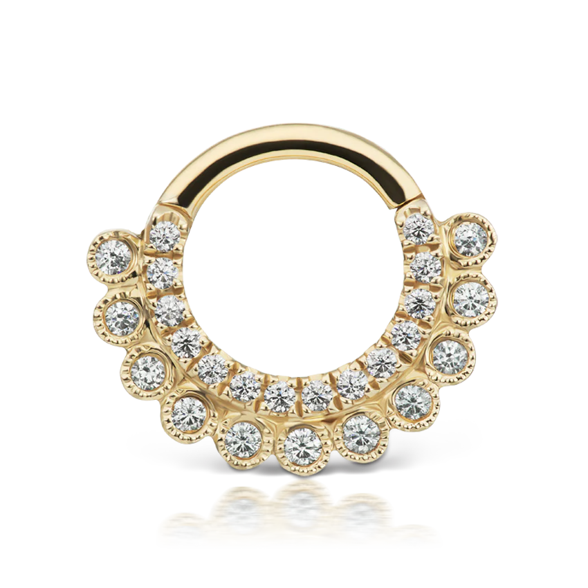 Cubic Zirconia Apsara Hoop Earring - Image 14