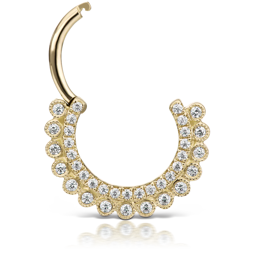 Cubic Zirconia Apsara Hoop Earring - Image 17