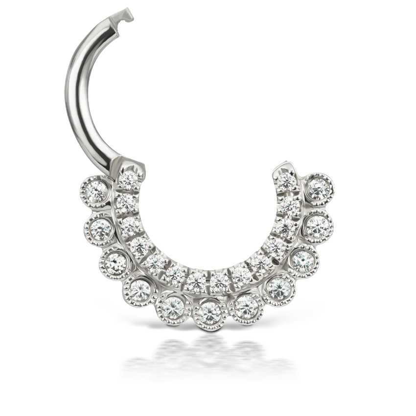 Cubic Zirconia Apsara Hoop Earring - Image 5