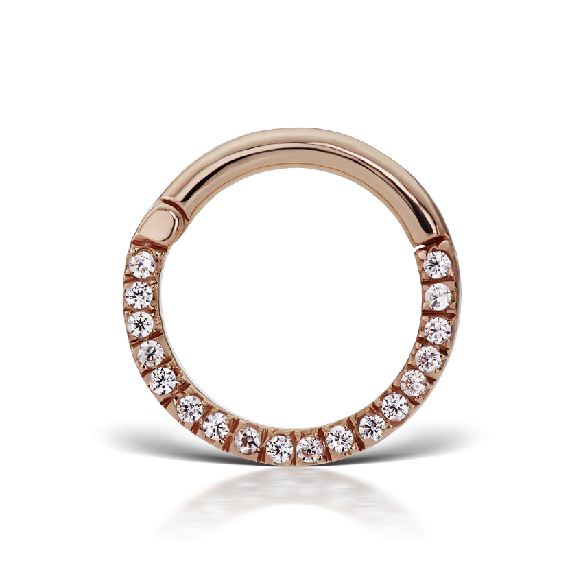 Cubic Zirconia Horizontal Eternity Hoop Earring - Image 36
