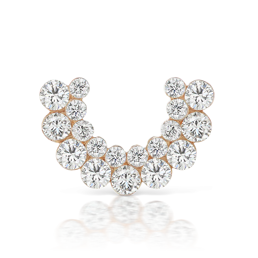 Demi Apsara Invisible Set Diamond Threaded Stud Earring - Image 11