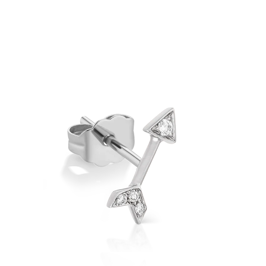Diamond Arrow Stud Earring