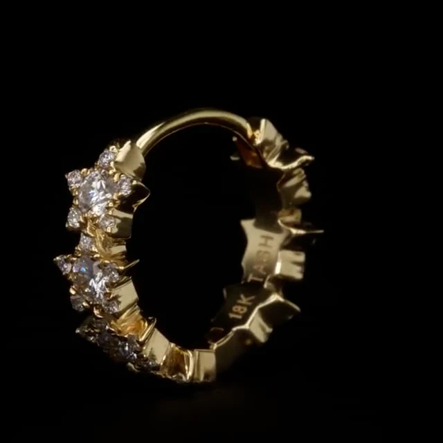 Diamond Constellation Eternity Hoop Earring - Image 19