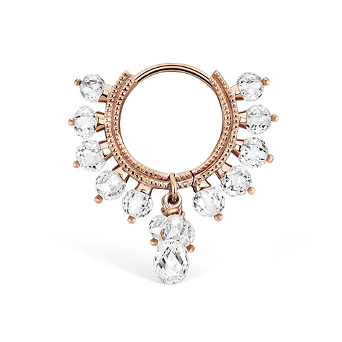 Diamond Coronet with Briolette Hoop Earring - Image 23