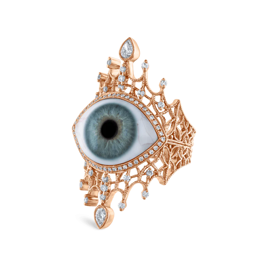 Diamond Crown Eye Finger Ring - Image 108
