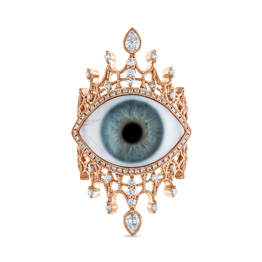 Diamond Crown Eye Finger Ring - Image 113