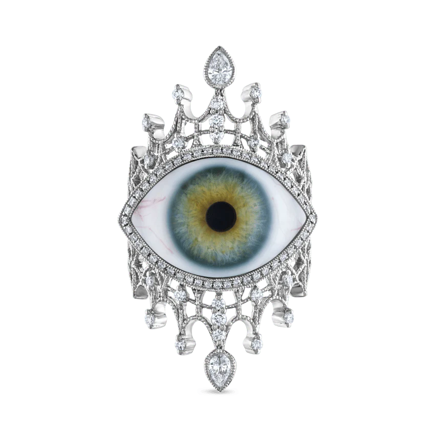 Diamond Crown Eye Finger Ring - Image 12