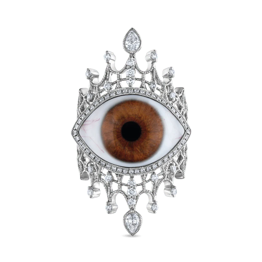 Diamond Crown Eye Finger Ring - Image 27