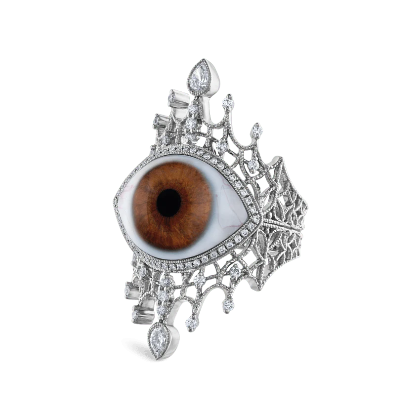 Diamond Crown Eye Finger Ring - Image 28