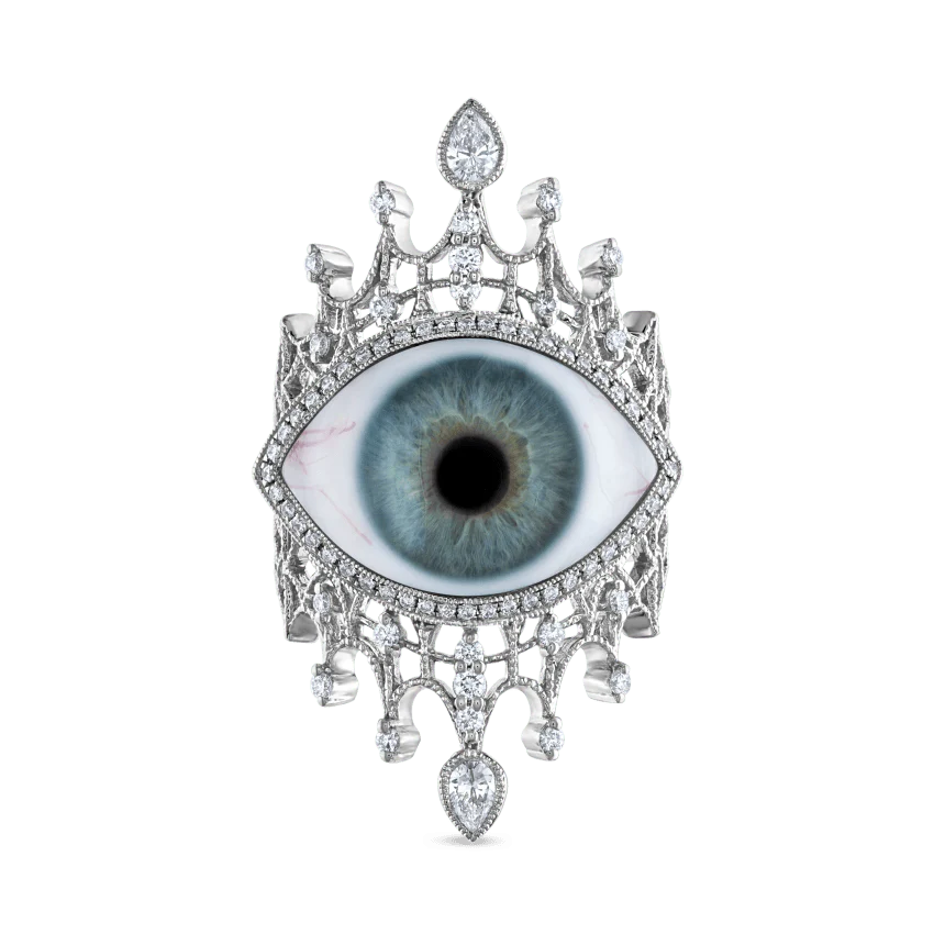 Diamond Crown Eye Finger Ring - Image 42